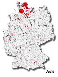 Verbreitung Arne in Deutschland