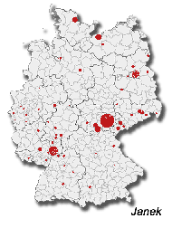 Verbreitung Janek in Deutschland